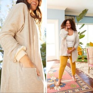 Donni. Gray Rib Sweater Cardigan